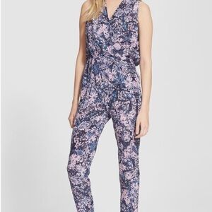 Rebecca Taylor sleeveless kiku print jumpsuit size 8 MSRP $365